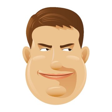 man with scheming smile