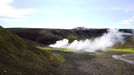 Vulcan landscape in iceland