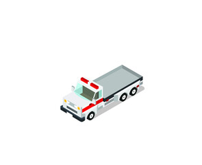 Ambulance truck, Isometric left view