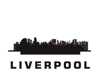 Vector Liverpool city silhouettes