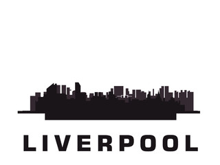 Fototapeta premium Vector Liverpool city silhouettes