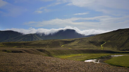 mountain landscape with blue sky