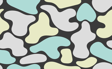 Organic hand drawn shapes. Seamless abstract biology flat pattern