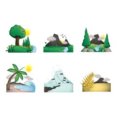 collection of various scenic landscapes