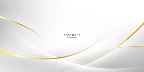 Abstract grey and gold background poster with dynamic waves. technology network Vector illustration.