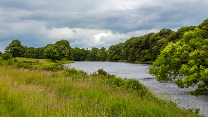 Late evening cloud on a Scottish River in Galloway near Kirkcudbright, Scotland
