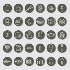 collection of restaurant icons