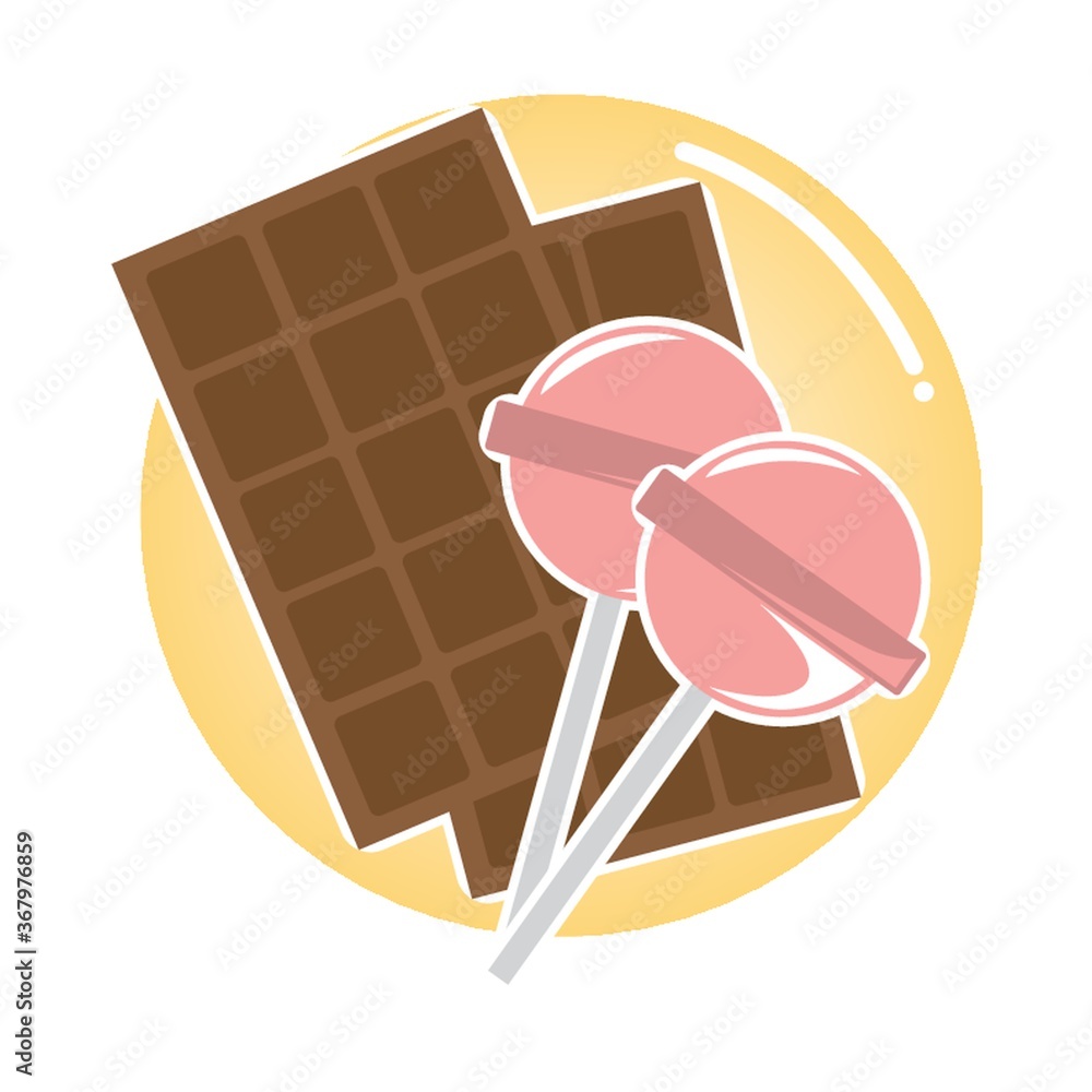 Canvas Prints chocolate bars and lollipop