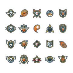 set of sports banners