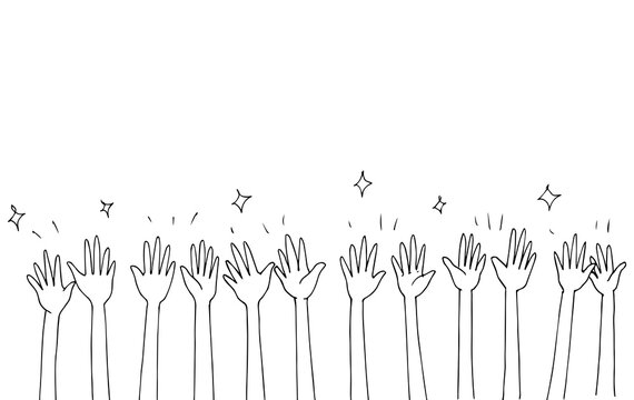 Applause hand draw. Vector illustration © dadan