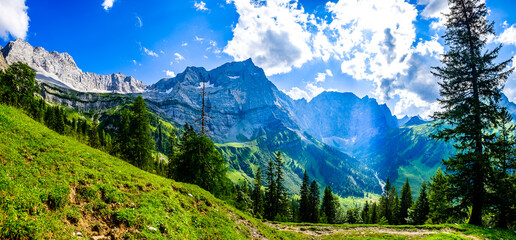 landscape at the eng alm in austria