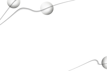 Abstract background with black and white paper cut round shapes. Design for poster, banner, card. Abstract illustration. 3D paper images with a subtle blend of bright colors. Copy space.