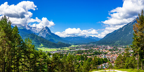 view of the wank mountain at garmisch-partenkirchen