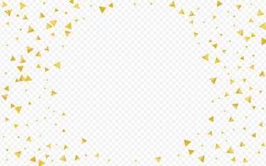 Gold Triangle Art Transparent Background. Happy 