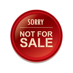 sorry not for sale label