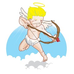 cupid with bow and arrow