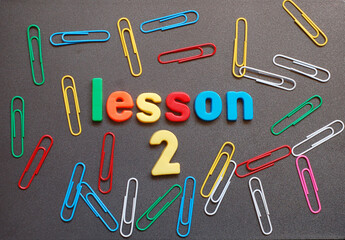 Lesson from colored letters