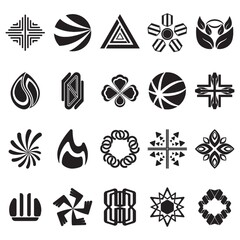 set of abstract icons