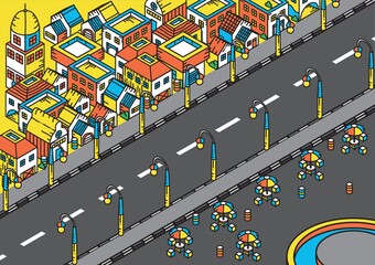 isometric of a housing area