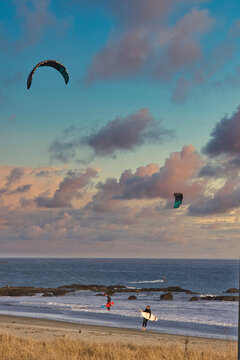 Kite surfing in Cambria California