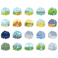 collection of various landscapes