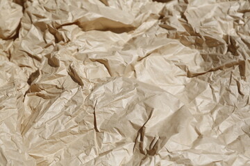Top viewe crumpled paper background.