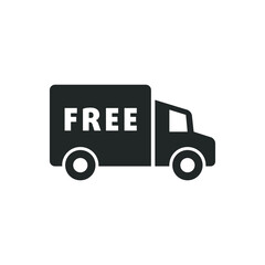 Free delivery vector icon illustration on white background