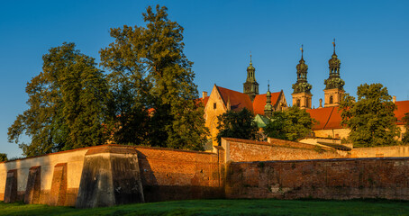 Buildings of the Cistercian abbey in Lubiąż, Poland in Lower Silesia, former German name "Kloster Leubus"