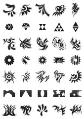 set of abstract icons