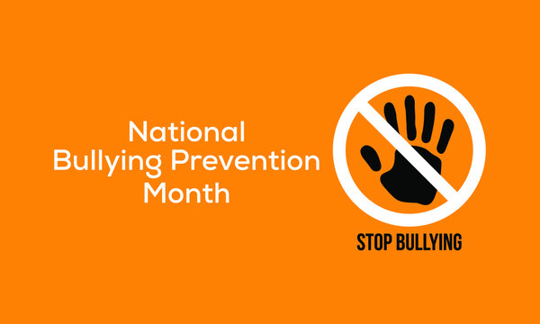 Vector illustration on the theme of National bullying prevention month observed each year during October.