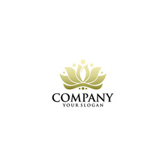 Woman's face in flower leaves. Abstract design concept for beauty salon, massage, cosmetic and spa. Vector female logo design template.