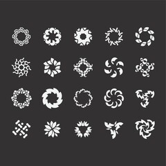 set of abstract icons