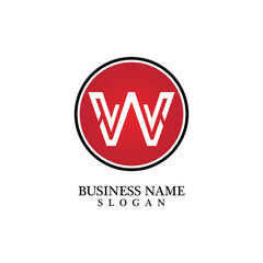 W Letter Logo Business Template Vector icon