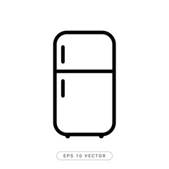 Refrigerator Flat Icon Vector illustration - EPS 10 Vector