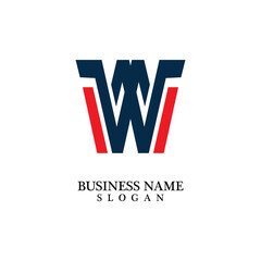 W Letter Logo Business Template Vector icon