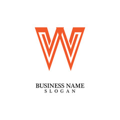W Letter Logo Business Template Vector icon