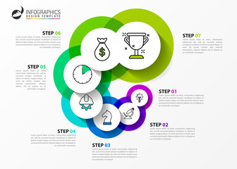 Infographic design template. Creative concept with 7 steps