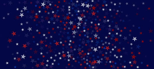 National American Stars Vector Background. USA Labor Independence 4th of July Veteran's Memorial 11th of November President's Day 