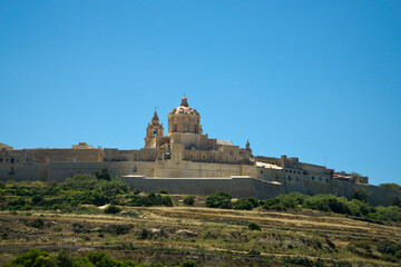Malta Rabat, panoramic view of the citadel