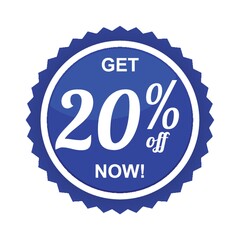 twenty percent offer label