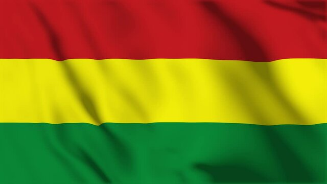 Waving flag loop. National flag of Bolivia