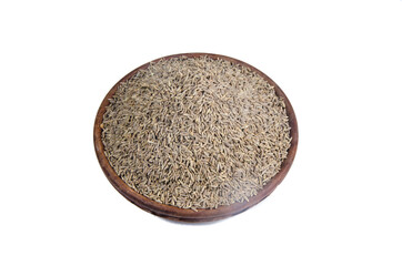 indian spices cumin seeds isolated.
