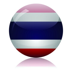 Fototapeta na wymiar Thai flag glass icon vector illustration