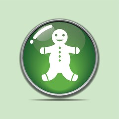 gingerbread button