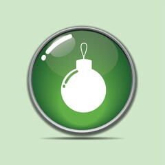 christmas ball button