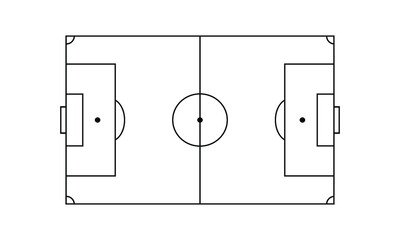 illustration vector graphic of soccer field sketches