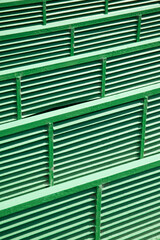 Geometric pattern: green air conditioning and ventilation systems on the street