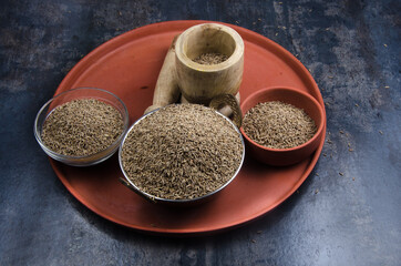 indian spices cumin seeds isolated.