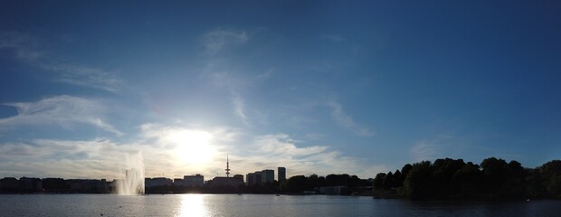 panoramic Environment freshness at village with clouds and natural elements around