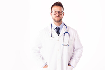 Male doctor studio portrait